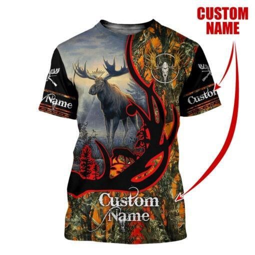 Max Corner ALL OVER PRINTED CUSTOMIZED MOOSE HUNTING SHIRTS Gift For Hunter