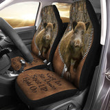 Maxcorners Wild Boar Hunting Hold on Funny Car Seat Covers