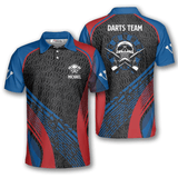 Maxcorners Blue Red Darts Personalized Name And Team Name 3D Shirt