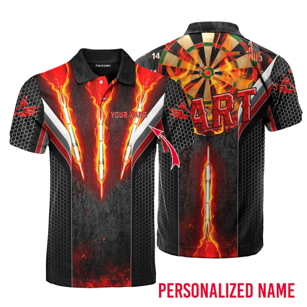 Maxcorners Darts Fire Happiness Is A Tight Personalized Name 3D Shirt