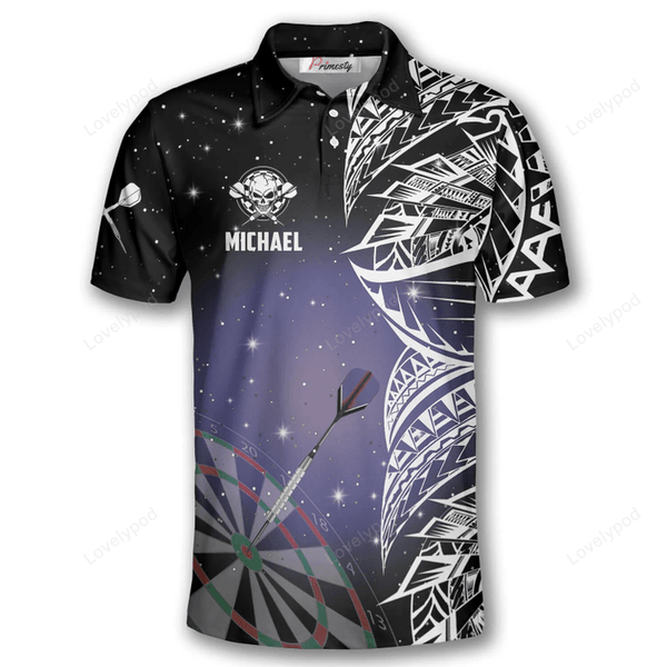 Maxcorners Night Sky Darts Personalized Name And Team Name 3D Shirt