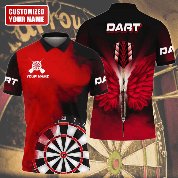 Maxcorners Wings Darts Personalized Name 3D Shirt