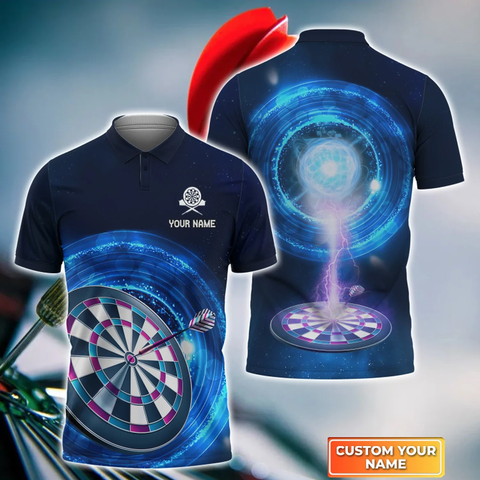 Maxcorners Galaxy Darts Personalized Name 3D Shirt