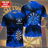 Maxcorners Dart Blue Personalized Name 3D Shirt