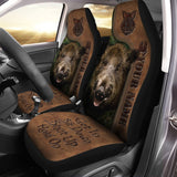 Maxcorners Personalized Wild Boar Hunting Hold on Funny Car Seat Covers