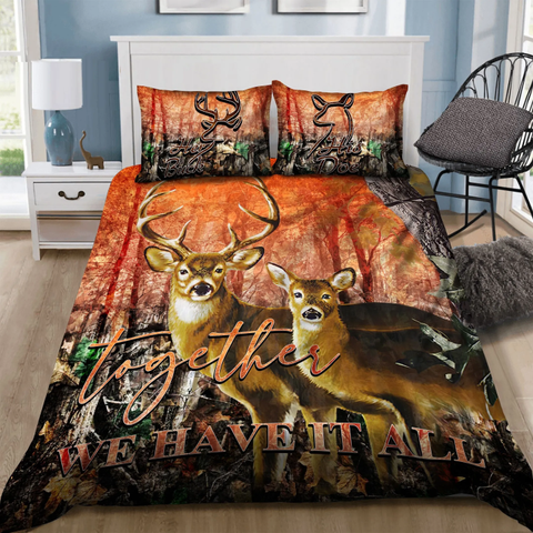 Maxcorners Deer All Over Printed Bedding Set