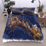 Maxcorners Santa Claus Reindeer All Over Printed Bedding Set