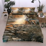 Maxcorners Deer Hunting Forest Bedding Set