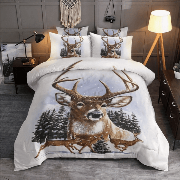 Maxcorners Deer All Over Printed Bedding Set