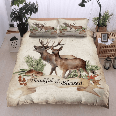 Maxcorners Woodland Deer All Over Printed Bedding Set