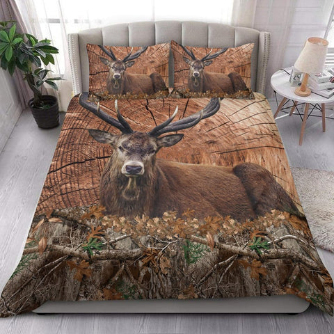 Maxcorners Deer Hunting Q5 All Over Printed Bedding Set