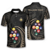 Maxcorners Classy Tribal Pattern Custom 9 Ball Billiard 3D Shirt