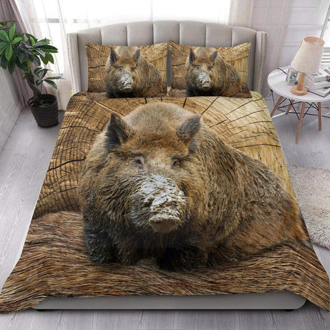 Maxcorners Boar Hunting Q3 All Over Printed Bedding Set