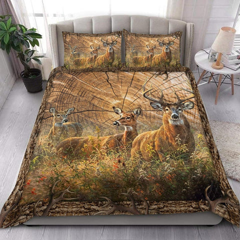 Maxcorners Deer Hunting Q6 All Over Printed Bedding Set