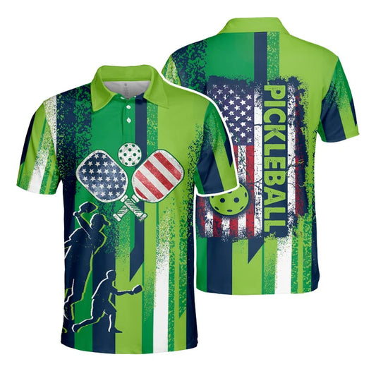 MaxCorners AMERICAN Pickleball 3D Polo Shirt
