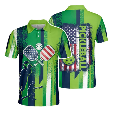 MaxCorners AMERICAN Pickleball 3D Polo Shirt