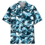 Maxcorners Scuba Diving Hard Camouflage Colorful Hawaiian Shirt