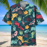 Maxcorners Scuba Diving Coral Life Colorful Hawaiian Shirt