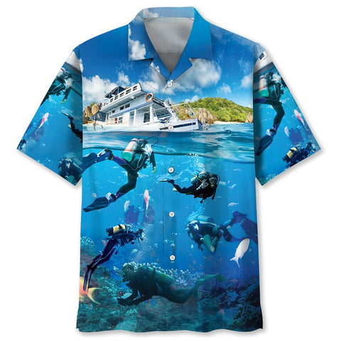 Scuba Dive Hawaiin Shirts