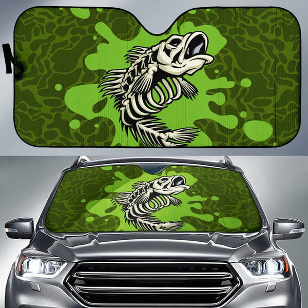 Maxcorners Fish Bone Poison Fishing Car Auto Sun Shade