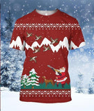 Maxcorners Duck Hunting Christmas | Red Shirt 3D All Over Printed Clothes