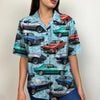 Custom Classic Car Photo Hawaiian Shirt, Water Pattern, Summer Gift