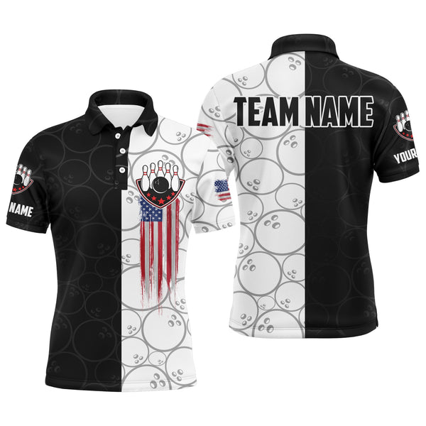 Maxcorners American Flag Patriotic Bowlers Customized Name And Team Name 3D Shirt