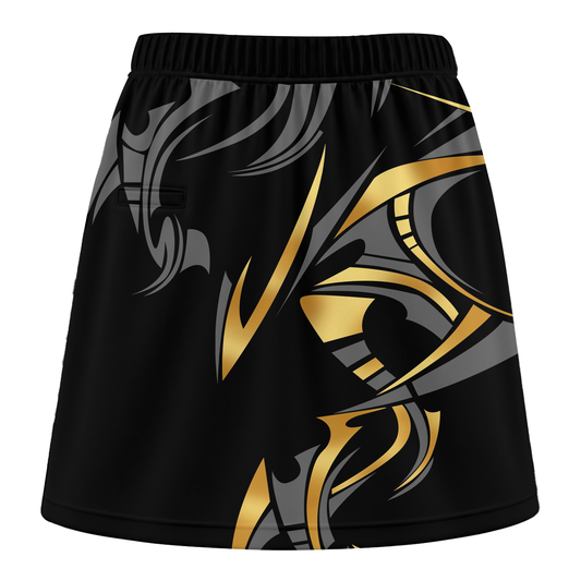 Maxcorners Customized Bowling Trouser Skirts With Shorts Underneath, Bowling Ball Crown Multicolor Skorts With Pockets