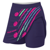 Maxcorners Customized Bowling Trouser Skirts With Shorts Underneath, Bowling Neon Strike Fury Skorts With Pockets | Blue