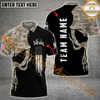 Maxcorners Golf Skull Camo Multicolor Option Customized Name, Team Name 3D Polo Shirt