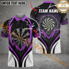 Maxcorners Darts Dartboard Water Thunder Lightning Player Mutilcolor Options Personalized Name, Team Name 3D Polo Shirt
