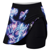 Maxcorners Customized Bowling Trouser Skirts With Shorts Underneath, Bowling Neon Electric Radiant Butterfly Glow With Pockets