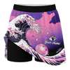 Maxcorners Customized Bowling Trouser Skirts With Shorts Underneath, Bowling Purple Pink Ocean Wave With Pockets