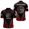 Maxcorners Custome Wolf Red-Eyes Scratched Pattern Dart Shirts For Men, Dart Team Jerseys LM054