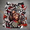 Maxcorners Darts Confused Monkey Graffiti Personalized 3D Skirts With Shorts