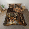 Maxcorners Collab Artist Deer Hunting Camo Ver2 Bedding Set 3D All Over Printed