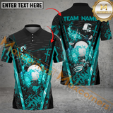 Maxcorners Golf Abstract Grunge Texture Multicolor Option Customized Name, Team Name 3D Polo Shirt