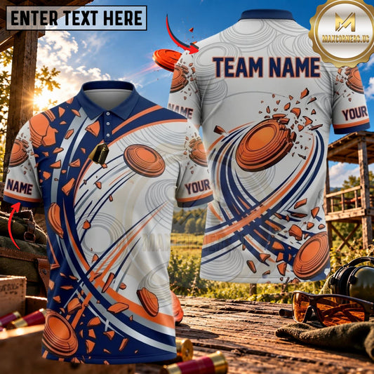 Maxcorners Clay Shooting Dynamic Orbit Clay Target Multicolor Customized Name Team Name 3D Shirts (4 Colors)