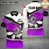 Maxcorners Flaming Angry Bowling Design Multicolor Customized Name, Team Name 3D Shirts