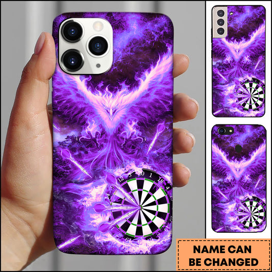 Maxcorners Phoenix Flame Dartboard Inferno Fantasy Personalized Name 3D Phone Case