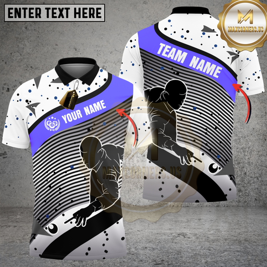 Maxcorners Billiards Dynamic Motion Multicolor Customized Name, Team Name 3D Shirt