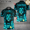 Maxcorners Lion Face 8 Billiards Design Multicolor Customized Name, Team Name 3D Shirt