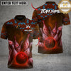 Maxcorners Ethnic Pattern Bowling Master Multicolor Customized Name, Team Name 3D Shirts