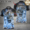 Maxcorners Bowling Grim Reaper Skull Smoke Multicolor Customized Name, Team Name 3D Shirts