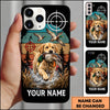 Maxcorners Duck Hunting Golden Retriever Camo Target Duck Hunter Personalized Name 3D Phone Case - Yellow Labrador Retriever