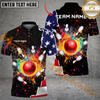 Maxcorners Colorful Paint Flag Bowling Jersey Personalized Name, Team Name 3D Shirt