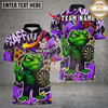 Maxcorners Darts Cartoon Offended Frog Dartboard Multicolor Customized Name, Team Name 3D Shirts