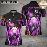 Maxcorners Golf Abstract Grunge Texture Multicolor Option Customized Name, Team Name 3D Polo Shirt