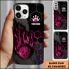 Maxcorners Bowling Flame Hexagon Ball Multicolor Personalized Name 3D Phone Case