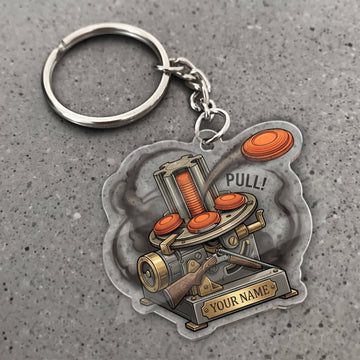 Maxcorners Clay Shooting Pull Shotgun Shells And Clay Targets Customized Name 3D Keychain And Ornament